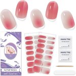 Autocollant ongle gel uv - edilix - 28 pi�ces - 14 tailles - longue dur�e - facile � appliquer - semi ...