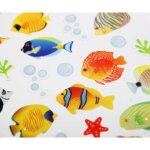 Autocollants - poissons - paillettes - 18 cm