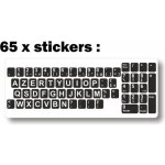 Autocollant sticker vinyl clavier azerty pas transparent mais noir Autocollant sticker vinyl clavier azerty pas transparent mais noir