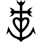 Autocollant sticker voiture croix camargue moto