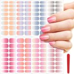 Autocollants pour vernis � ongles - zgeer - 8 feuilles - auto - adh�sif - rouge - �tanche - 16 autocollants ...