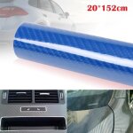 Autocollant vinyle - diy - 6d - fibre de carbone - 20x152cm - couleur bleu Autocollant vinyle - diy - 6d - fibre de carbone - 20x152cm - couleur bleu
