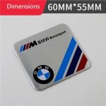 Autocollant de voiture pour bmw m 60x55mm argent stickers