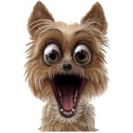 Autocollant de voiture - chien smiley 3d - pvc - 23. 5 x 16 cm - cr�atif