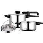 Autocuiseur 6 + 4 l induction acier inoxydable 18 / 10 rgulateur de pression fagor dual xpress 6 / 4 ...