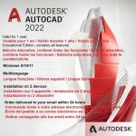 Logiciel - autodesk - autocad 2022 - licence dun an - livraison numrique - multilingue