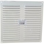 Autogyre - grille alu � persiennes - avec moustiquaire - 200x200 - blanc