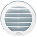 Autogyre - grille ventilation ronde  encastrer avec moustiquaire - 128 mm - pvc blanc