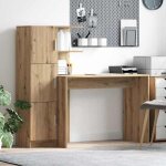 Automne / hiver armoire vaisselier - bahut de rangement pour s�jour - bureau avec rangement 2 pcs ch�ne ...