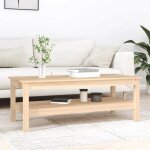 Automne / hiver brun table basse carr�e - 110x50x40cm - bois massif de pin - hauteur:40cm dec9498367