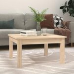 Automne / hiver brun table basse carr�e - 55x55x30cm - bois massif de pin - hauteur:30cm dec6212033