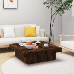 Automne / hiver brun table basse carr�e - ch�ne fum� 90x90x28cm - bois ding�nierie - hauteur:28cm dec6625797 ...