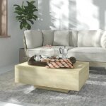 Automne / hiver brun table basse carr�e - ch�ne sonoma 85x55x31cm - bois ding�nierie - hauteur:31cm dec2152673 ...