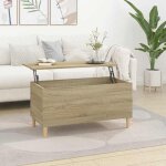 Automne / hiver brun table basse carr�e - ch�ne sonoma 90x445x45cm - bois ding�nierie - hauteur:45cm ...