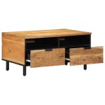 Automne / hiver marron table basse carr�e - marron 80x54x40cm - bois dacacia massif - hauteur:40cm dec6358399 ...