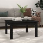 Automne / hiver noir table basse carr�e - noir 55x55x30cm - bois massif de pin - hauteur:30cm dec4698504 ...
