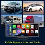 Autoradio de 1026 pouces avec cam�ra de recul carplay sans fil et android dvr embarqu� 4k gps commande ...