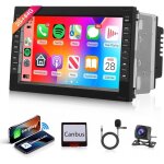 Autoradio 2 din 7 pouces 2g + 64g android carplay sans fil pour vw t5 golf 4 passat b5