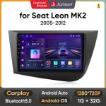Autoradio 9 pouces android 13 carplay voiture pour seat leon mk2 2005 - 2012 cran tactile gps rds wifi ...