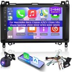 Autoradio android 13 [2 + 64g] pour mercedes benz classe a / b / v - 9 pouces avec carplay & android ...