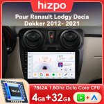 Autoradio android 13 pour renault lodgy dacia dokker 2012 - 2021 avec 9 pouces carplay gps wifi usb sd ...