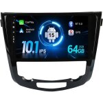 Autoradio android 15 (2 + 64g) 10 ips pour nissan x - trail / qashqai 2014 - 2018 gps wifi bluetooth ...