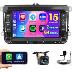 Autoradio android 15 2 + 64gb pour vw golf 5 / 6 polo passat jetta tiguan �cran 7 carplay sans fil gps ...