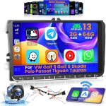 Autoradio android 15 2g + 64g pour vw golf 5 / 6 skoda 9 �cran tactile carplay gps