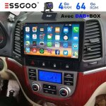 Autoradio android 9 pouces - essgoo - hyundai santa fe 2006 - 2012 - �cran tactile - gps int�gr� - carplay ...