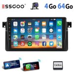 Autoradio android pour bmw e46 - essgoo - �cran 9 - 4 + 64go - carplay sans fil - cam�ra de recul - installati ...