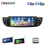 Autoradio android pour fiat 500 - essgoo - 686 pouces - 4go + 64go - carplay sans fil - bluetooth 4. ...
