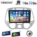 Autoradio android pour hyundai i20 - essgoo - 9 pouces - �cran tactile hd - cam�ra de recul - carplay ...
