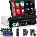 Autoradio bluetooth 1 din autoradio carplay 7 pouces poste radio voiture main libre car audio �cran tactile ...