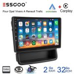 Autoradio + cam�ra android 15 2 + 32go pour opel vivaro a renault trafic 2010 - 2014 avec carplay android ...