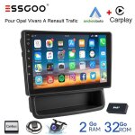 Autoradio dab + cam�ra android 15 2 + 32go pour opel vivaro a renault trafic 2010 - 2014 avec carplay ...