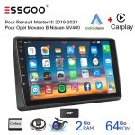 Autoradio dab + cam�ra android 15 2go + 64go pour renault master iii (2019 - 2023)opel movano b nissan ...