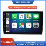 Autoradio gearelec 9 pouces android pour peugeot 307 avec carplay gps bluetooth et wifi Autoradio gearelec 9 pouces android pour peugeot 307 avec carplay gps bluetooth et wifi