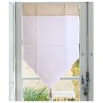 Autrefois brise bise et enrouleur 60 x 90 cm lin venise lin brod voilage broderie style charme petit ...