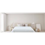 Autrefois dessus de lit blanc 240 * 260cm farniente - couvre lit doux et lger - boutis uni 240 * 260cm ...