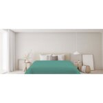 Autrefois dessus de lit vert aqua 240 * 260cm farniente - couvre lit doux et lger - boutis uni 240 * ...