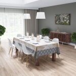 Autrefois nappe jacquard enduite nappe rectangulaire anti tache 150 * 150cm nappe tissu facile  nettoyer ...