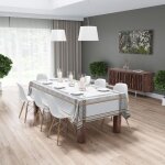 Autrefois nappe jacquard enduite nappe rectangulaire anti tache 150 * 200cm nappe tissu facile � nettoyer ...