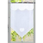 Autrefois rideau enrouleur et brise bise 45 x 120 cm blanc isabelle lin brod voilage broderie style ...