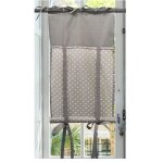 Autrefois rideau enrouleur et brise bise 60 x 160 cm gris charlotte lin brod� voilage broderie style ...