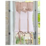 Autrefois rideau enrouleur et brise bise 60 x 160 cm lin ins lin brod voilage broderie style charme ...