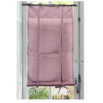 Autrefois rideau enrouleur et brise bise 60 x 160 cm rose perles lin brod voilage broderie style charme ...