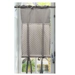 Autrefois rideau enrouleur et brise bise 80 x 160 cm charlotte lin brod voilage broderie style charme ...