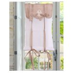 Autrefois rideau enrouleur et brise bise 80 x 160 cm lin ins lin brod voilage broderie style charme ...