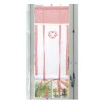 Autrefois rideau enrouleur et brise bise 80 x 160 cm rouge vichy lin brod voilage broderie style charme ...