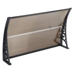 Auvent de fen�tre - marquise de porte dentr�e - marron - 120x80 cm - protection contre la pluie et les ...